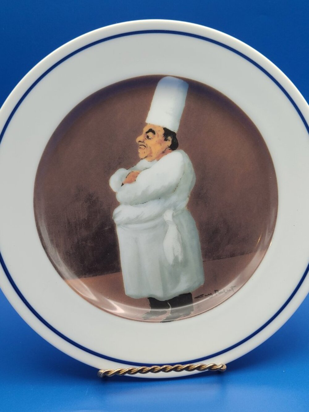 6 Williams Sonoma Guy Buffet Vintage Chef Series Dessert Salad Plates - Picture 12 of 14